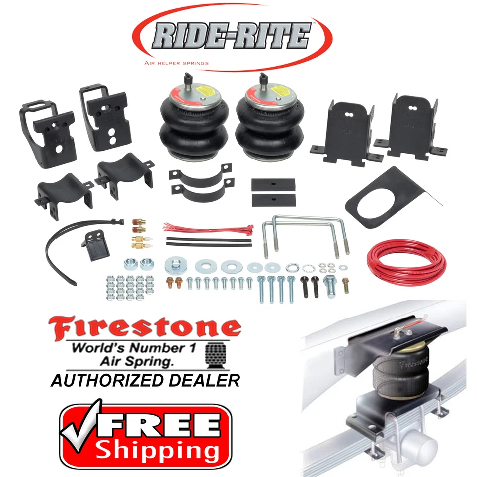 Bolsas de resortes neumáticos traseros Firestone 2597 Ride Rite para Ford F250 F350 F450 11-16 Foto 4 de 4