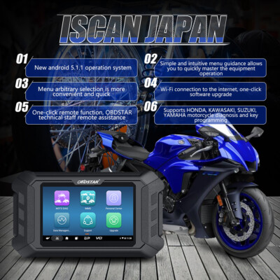 OBDSTAR iScan For JAPAN Intelligent Motorcycle Diagnostic Scanner Key Progarmmer