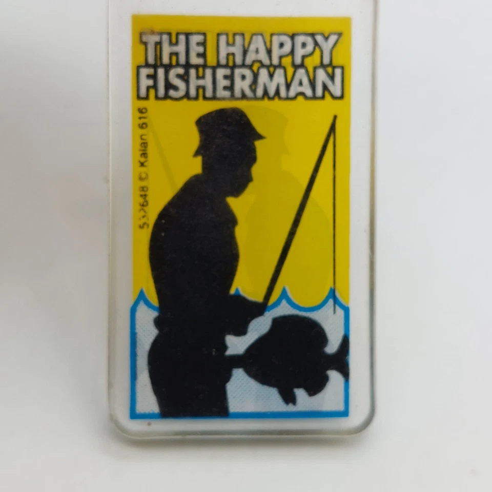 Винтажный счастливый рыбак брелок кольцо для ключей сосания рыбы пластиковый смешной юмор - Изображение 4 из 4