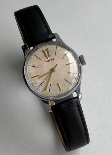 Pobeda 2608 Hermetic Vintage Original Soviet Mechanical Watch 1 MChZ 1956