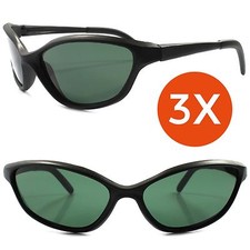 3 Pairs Motorcycle Riding Biker Matte Black Wrap Mens Small Sport Sunglasses