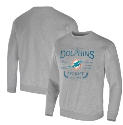 Men's Miami Dolphins NFL x Darius Rucker Heather Gray Slim Fit Size 2XL 