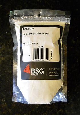 LACTOSE 1lb MILK SUGAR PURE BSG PACK CREAM ALE MILK STOUT BROWN BEER APPLE CIDER