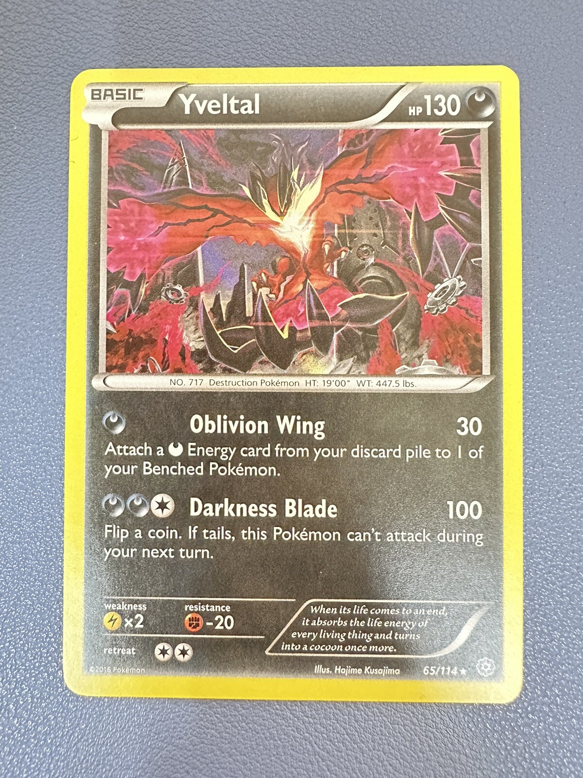 Pokémon TCG Yveltal Steam Siege 65/114 Reverse Holo Holo Rare