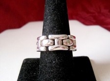 925 STERLING SILVER LINK FLEXIBLE UNISEX BAND RING SIZE 9.5