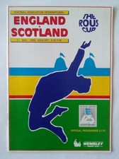 The Rous Cup England v Scotland 1988 Programme