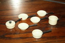 Vintage Hong Kong Made Doll Miniature Pots and Pans Lot