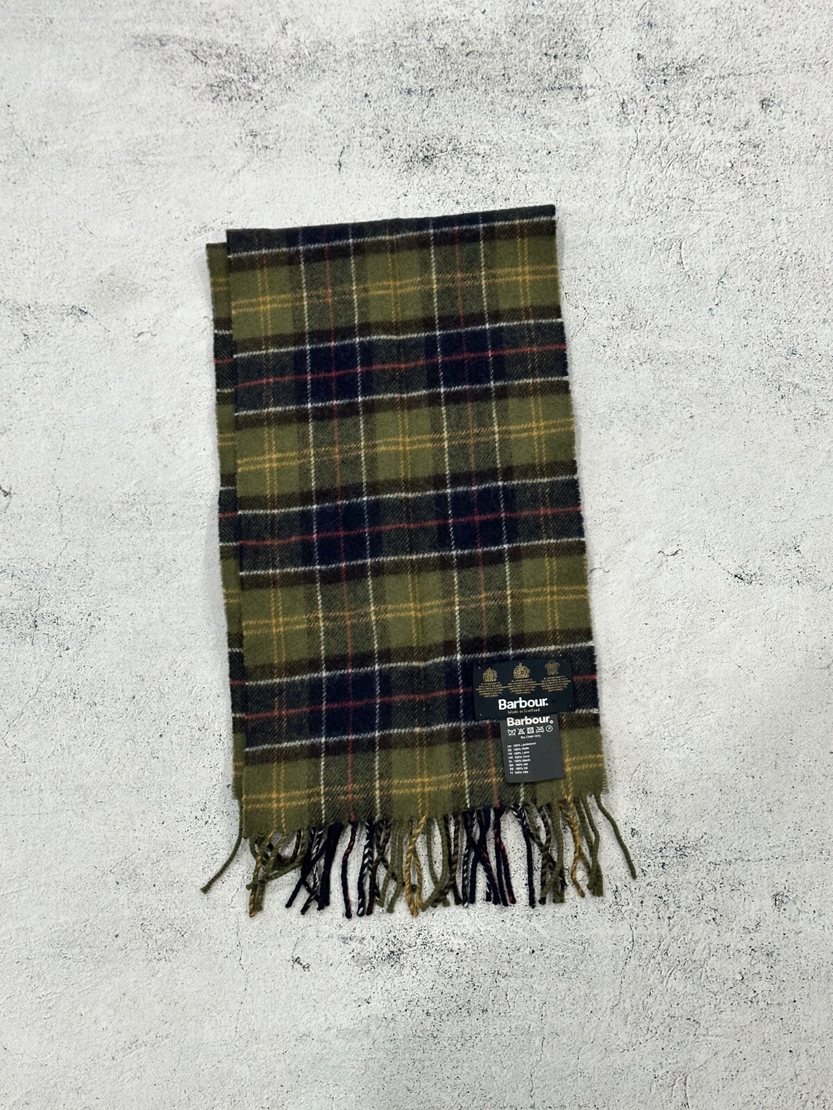 Barbour Vintage 00s Style Wool Scarf