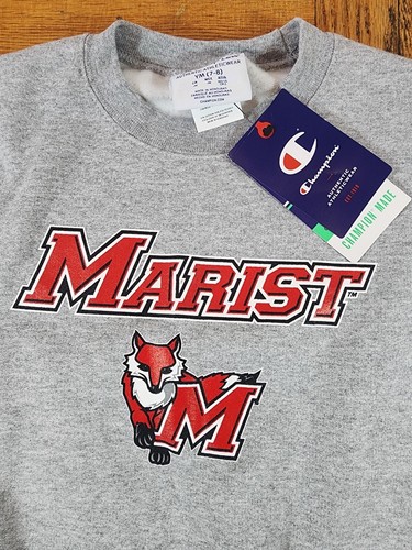 Champion Marist College Sweatshirt Kids Sz M (7-8) Gray Red Long Sleeve - Picture 3 of 9