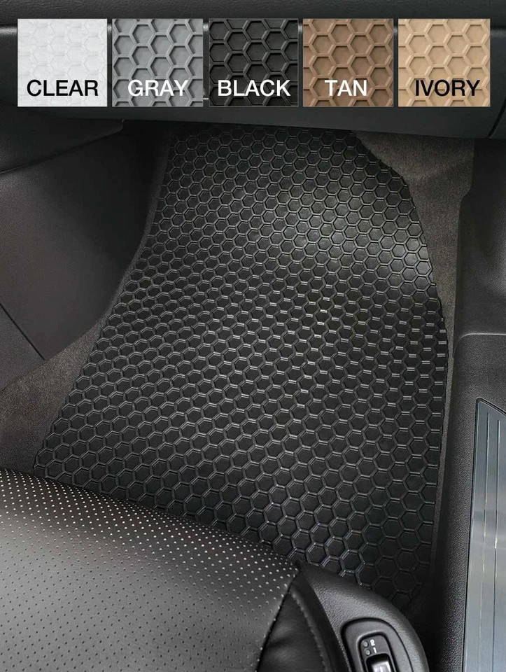 Front 2 Piece HexoMat Rubber Custom Fit Floor Mats for Suzuki Vehicle Pick Color - Image 3 of 4