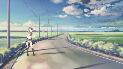 Anime love live girls miniskirt road outdoors sky skirt Playmat Game Mat Desk