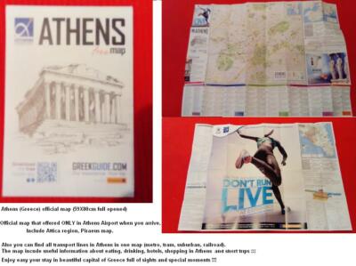 ATHEN Landkarte 59X80cm