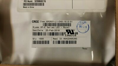 (1000) XPEROY-L1-0000-00B01 CREE Single Color Royal 500mW XLamp XP-E LED