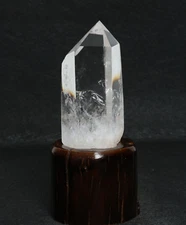 A3993-665g Natural White crystal Quartz Crystal obelisk wand Point Healing
