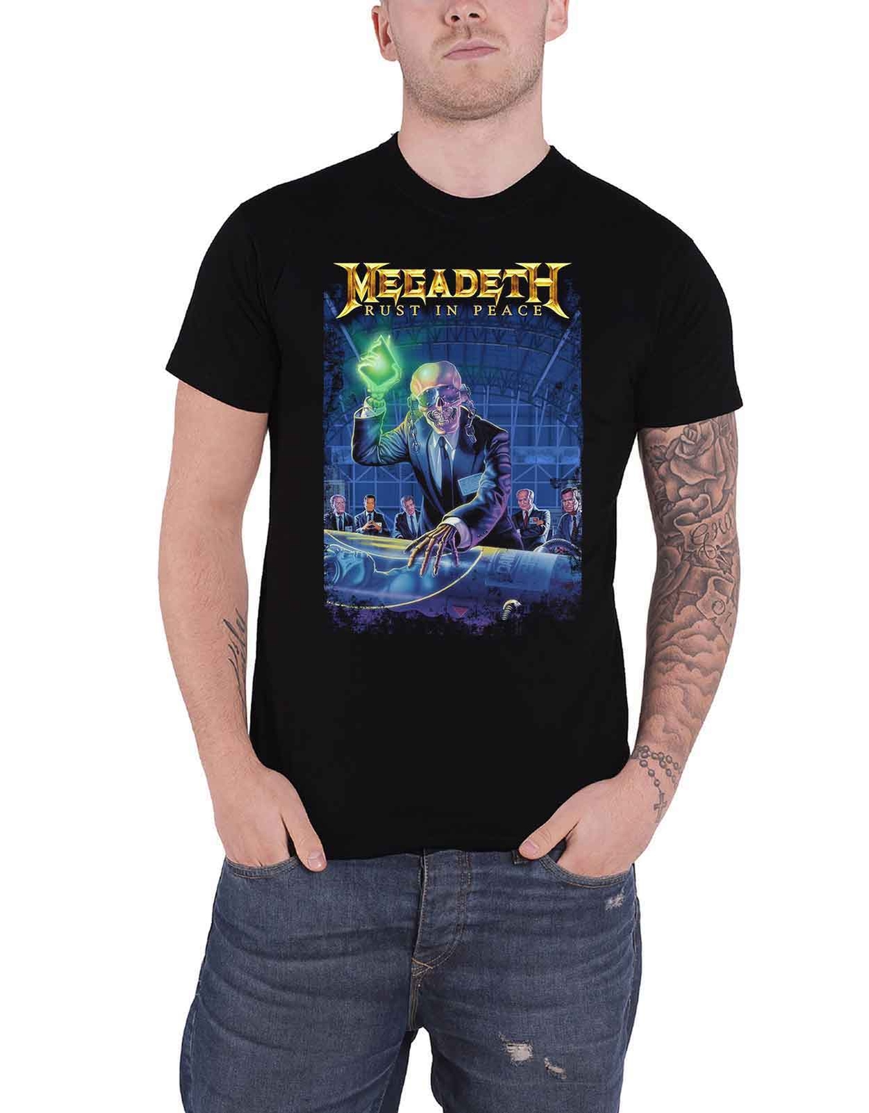 Megadeth T Shirt Rust In Peace 30th Anniversary Band Logo new Official Black