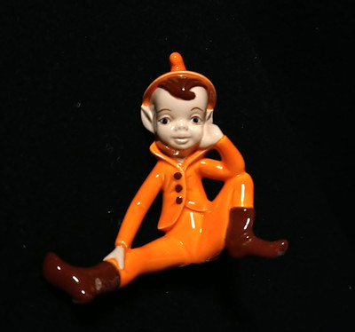 Pixie Elf Figurine Ceramic 1970s