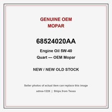 Oem Mopar 68524020aa 5w-40 Engine Oil Quart Chrysler Dodge Jeep Ram Diesel - New