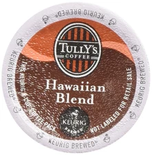 Tully'S Coffee Hawaiian Blend 12 Kcups 4.8 Oz