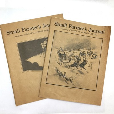 2 Vintage Small Farmer's Journal Magazines Practical Horse Farming 1985 & 1986