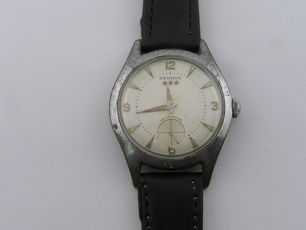 時計 BENRUS TYPE-III Vintage Benrus 3 Star Bumper Automatic Watch 17j Cal DT 15 Working