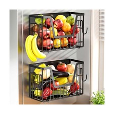 Heavy Duty Magnetic Shelf Basket for Fridge 2-Pack , Foldable M... FAST USA SHIP