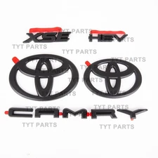 NEW OEM TOYOTA 2025+ CAMRY HYBRID XSE HEV BLACKOUT EMBLEM OVERLAYS KIT SET