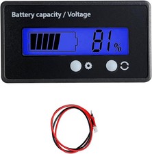"Golf Cart Battery Meter 12V-84V with LCD Display  Waterproof Design "