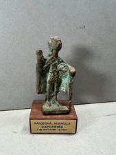 Bronzetto Sardegna Nuragica Capo Tribu’ 12 cm "La Fucina" vintage