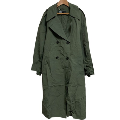 #ad ZARA Belted Trench Coat Size L Khaki Women USED $81.00