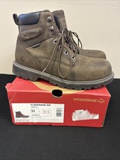 Wolverine Floorhand 6" Waterproof Steel Toe Work Boots W10633 Brown Mens 11 M