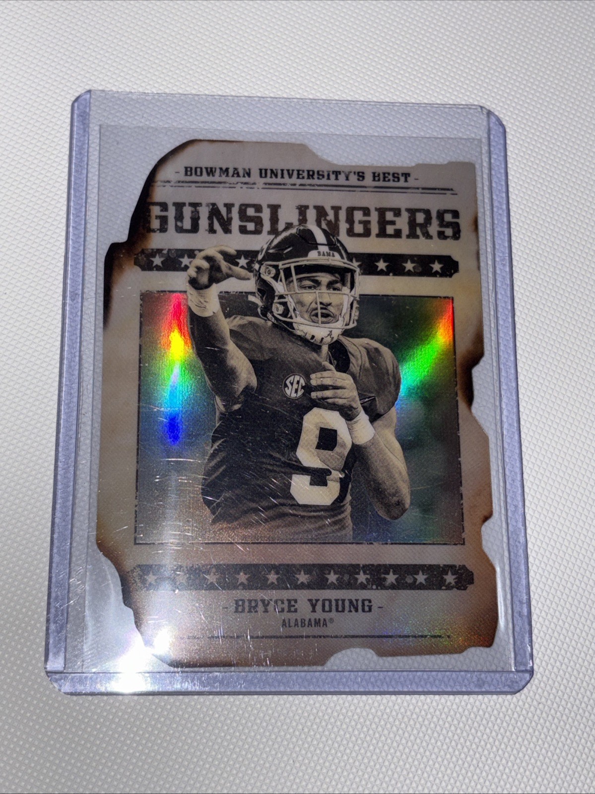 2022-23 Bowman's Best University - Gunslingers Die-Cuts Bryce Young #GB-16 (RC)
