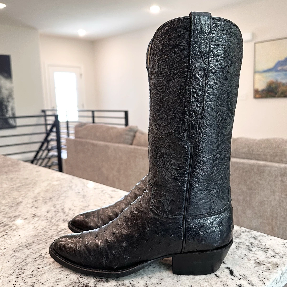 Lucchese Black Low (1-1.9 in) Heel Height Boots for Women for sale
