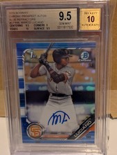 2019 Bowman Chrome 1st BLUE AUTO Marco Luciano #'d 132/150 BGS 9.5/10 - YANKEES!