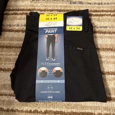 Greg Norman Men's Performance Pant Black Size 32x 34 Stretch ML75 Yarn