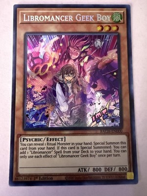 Yugioh - Libromancer Geek Boy - Secret - 1st - BACH-EN000 - NM