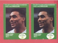1990 British Petroleum ROGER CRAIG S F 49ers 2-Card Set Both Variations