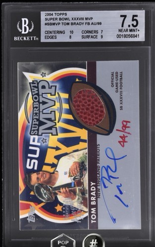 2004 Tom Brady Super Bowl XXXVII Auto Game Used Football