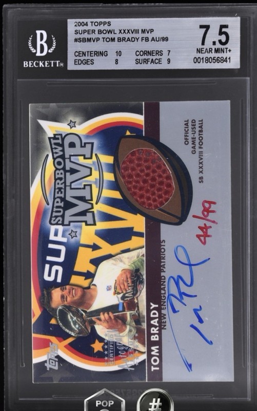 2004 Tom Brady Super Bowl XXXVII Auto Game Used Football