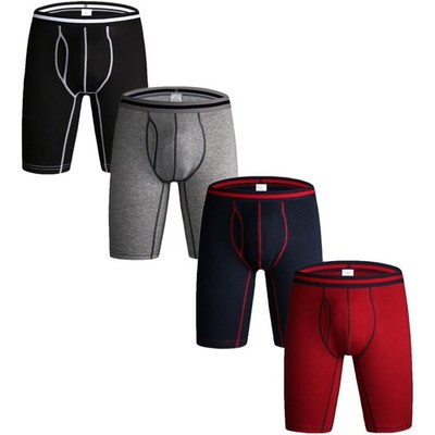 Herren Boxershorts Lange Bein Sport Fitness Unterhosen Pack 4