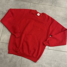 VTG VINTAGE Jerzees Blank Sweatshirt Mens LARGE Crewneck Pullover 90s USA 50/50