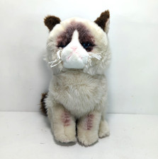 Gund Grumpy Cat 9.5" Plush Stuffed Animal White Brown Kitty Collectible Used