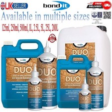 DUO 2 in1 Wood PVA Glue Water Resistant D3 Rapid Bond Adhesive 125/500ml/1/5/25L