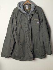 Dickies Hooded Work Jacket Olive Green Mens 3XL Full Snap Cotton