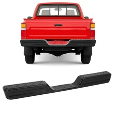 Rear Step Bumper For Toyota Pickup 1984-1988 Black Face Bar 1-Piece Step Type
