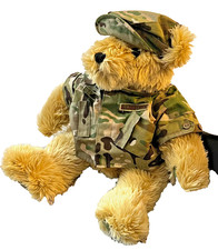 Vtg 1989 Bear Forces of America 12in Teddy Plush Air Force USAF Camo Uniform