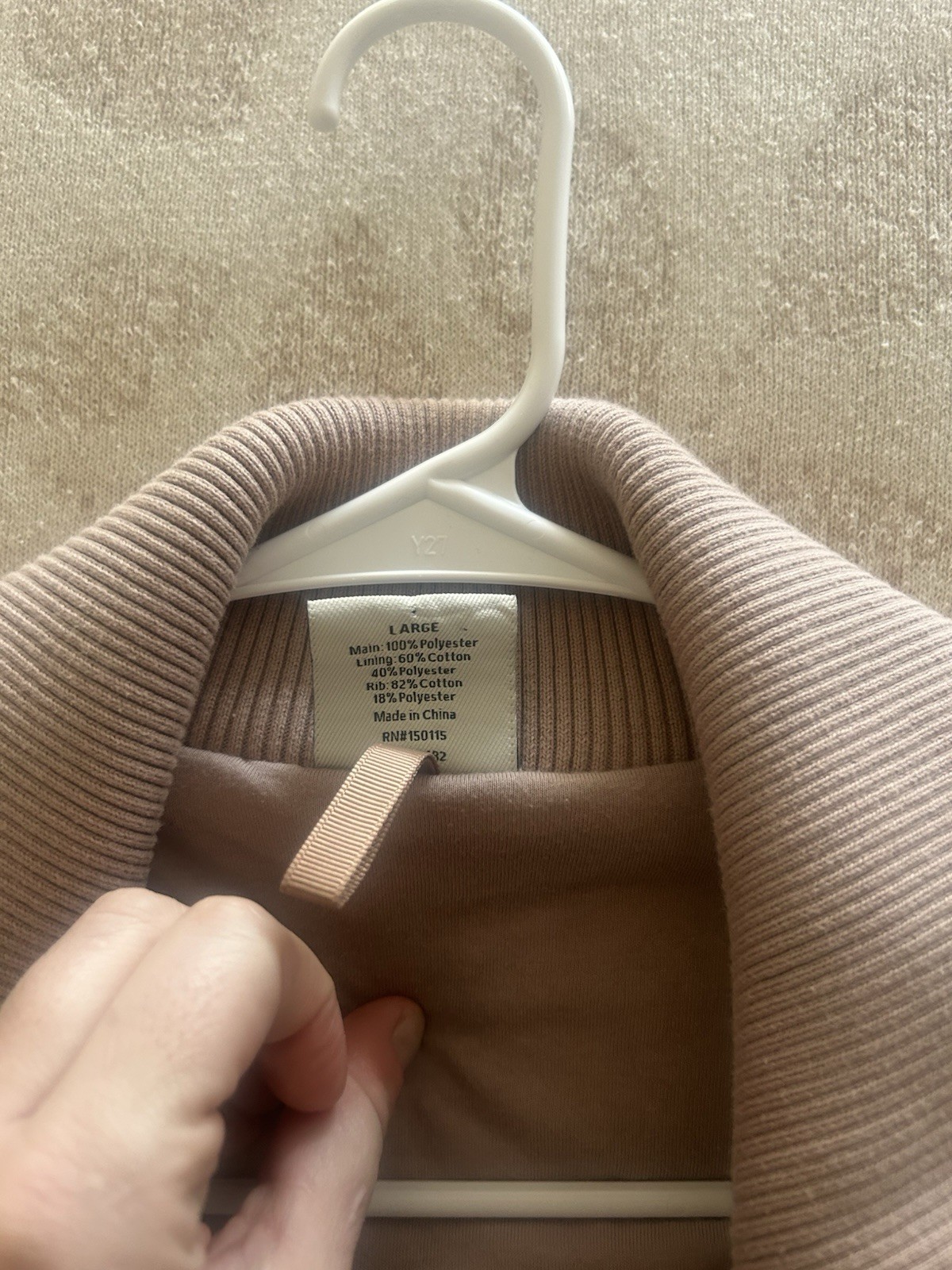 Varley Beige Half Zip Pullover Jacket Pockets Lon… - image 2