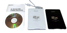 Sony MPF88E Floppy Disk Drive 3.5  USB Floppy Disk with Black and White Lids