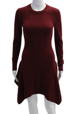 Michael Michael Kors Womens Red Sweater Dress Long Sleeve Crew Neck Size S