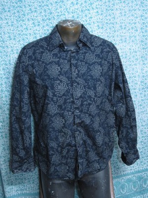 JOHN HENRY LONG SLEEVE DRESS SHIRT - PAISLEY FLORAL - MODERN FIT - LARGE - NICE