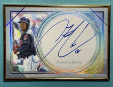 2018 Topps Transcendent Francisco Lindor On Card Auto 1/1 Gold Frame 